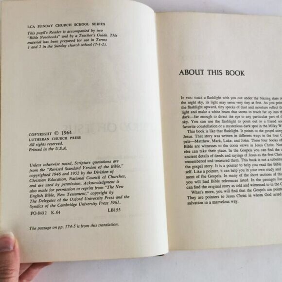 1964 The Gospel Story of Jesus Sunday School Book, Lutheran Church Series - Picture 5 of 10